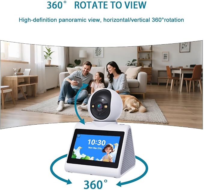Two Way Video Camera,Dual-band 5G/2.4G Indoor Home Security Cameras,Baby Motion Pet Dog Camera with Phone App,Motion for Elderly/Nanny/Pet/Dog/Baby,Audio Calling Device Pan Til,Motion Detection