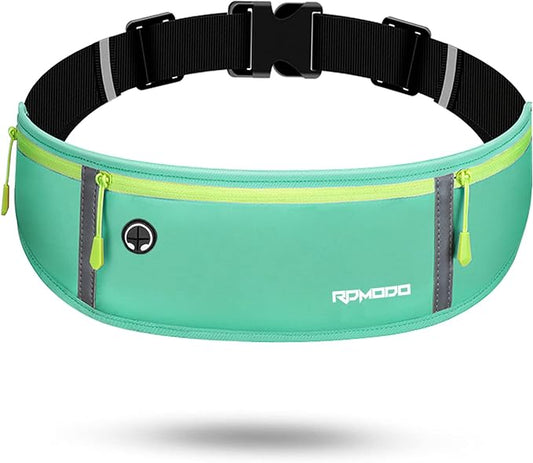 Running Belt for Women, Fanny Pack for Men, Running Waist Belt Large Capacity 3 Pocket Zipper Waterproof Lightweight Adjustable Runners Belts for Phone iPhone Samsung Under 6.7 Inches