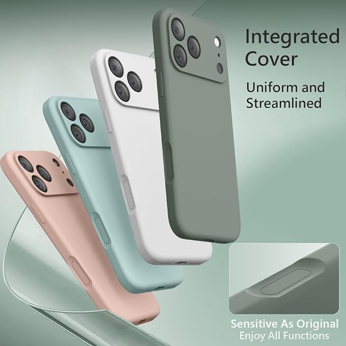 FireNova Magnetic for iPhone 17 Pro Case, Compatible with MagSafe, [Integrated Silicone Camera Control Button] [Camera Protection] Anti-Scratch Microfiber Lining Phone Case, 6.3", Calke Green