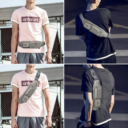 ZOMAKE Small Crossbody Fanny Pack for Women Men, Runner Belt Bag with Adjustable Strap, Water Resistant Waist Bag for Running