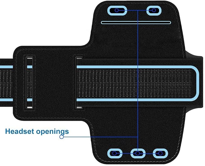 Running Phone Armband by MMOBIEL – Stretchable Sports Arm Band with Key Holder, Reflective Strip & Touchscreen Cover, Fits Phones up to 7.1”, iPhone 17–11 (Black)
