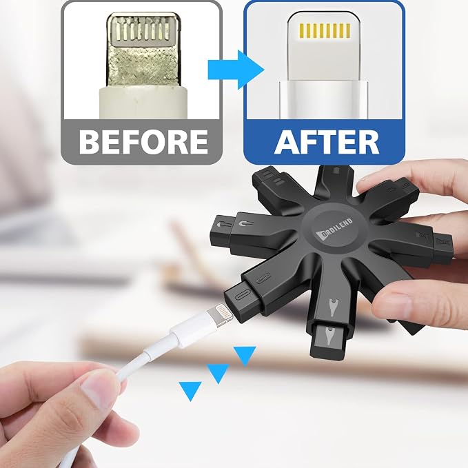 Ordilend Phone Cleaning Kit, Charging Port & Speaker Cleaner for iPhone Android iPad, Dust Removal Tool for Lightning Port, Headphone Jack, Smartwatch, Electronic Cleaning Kit
