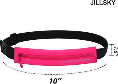 Slim Waterproof Fanny Pack Belt Bag for Women & Men – Bounce-Free Adjustable Running Belt, Lightweight Phone Holder Waist Pouch for Jogging, Workout, Travel, Money Belt