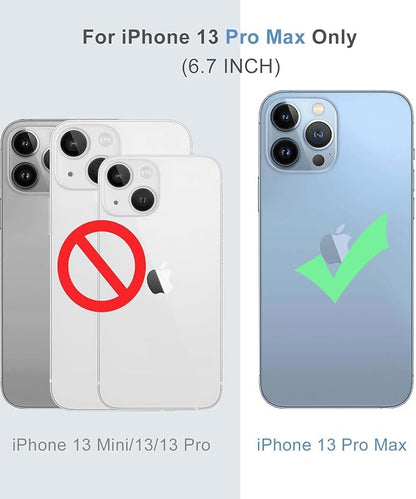 Design for iPhone 13 Pro Max Waterproof Case, Full Body Shockproof Dust Proof Phone Case Cover with Screen Protector for iPhone 13 Pro Max Case (Black)