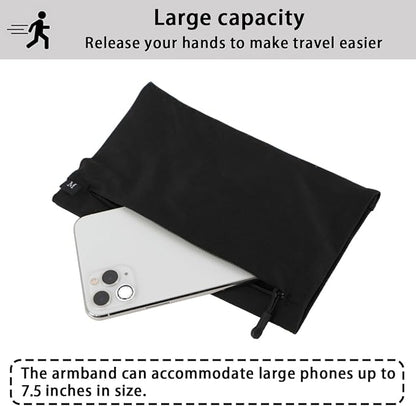Running Phone Armband for Men Women,Universal Arm Bands for Phones Below 7.5 Inches,Waterproof Cell Phone Armband for Hiking,Running,Cycling,Climbing(Star Stripes M)