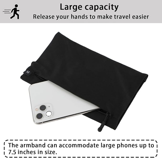 Running Phone Armband for Men Women,Universal Arm Bands for Phones Below 7.5 Inches,Waterproof Cell Phone Armband for Hiking,Running,Cycling,Climbing(Star Stripes XL)