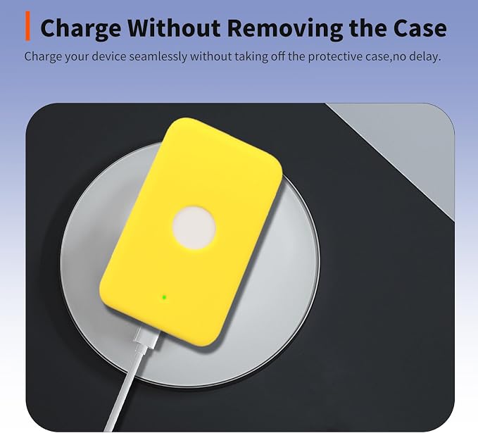 Case for Apple MagSafe Magnetic Power Bank– Soft Silicone Protective Cover Compatible with MagSafe Magnetic Power Bank,Shockproof Anti-Scratch Slim Fit Case,Yellow