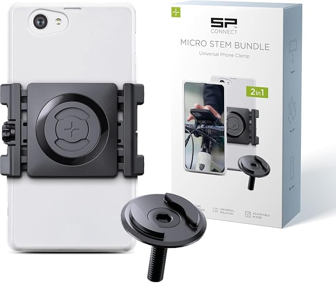 SP CONNECT Micro Stem Mount Pro Clamp | SPC+ | Premium Mobile Phone Holder for Cycling | Electric Bicycle Cell-Phone Holders | Road Bike E-Bike