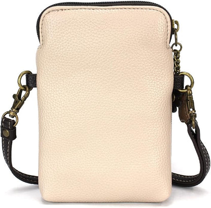 CHALA Dog Collection Cell Phone Crossbody Purse-Women PU Leather/Canvas Multicolor Handbag with Adjustable Strap