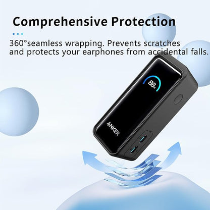 NOUKAJU Case for Anker Prime Power Bank 9600mAh 65W Output, Silicone Protective Cover,Drop-Proof,Scratch-Proof,Shock-Proof,Protective Case for Anker Prime Power Bank 9600mAh(Black)