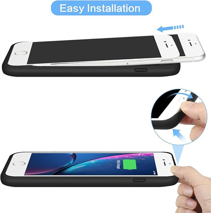 Battery Case for iPhone 6s Plus/6 Plus/7 Plus/8 Plus,8500mAh Portable Charging Case External Battery Pack for iPhone 6s Plus/6 Plus/7 Plus/8 Plus Rechargeable Charger Case (5.5 inch) Black