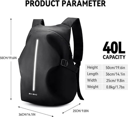 Motorcycle Backpack, Motorcycle Backpacks for Men and women, Waterproof Motorcycle Backpack, Helmet Bag Bookbag for riding, Outing