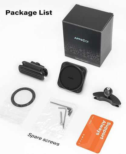 APPS2Car Magnetic Car Mount for Tacoma 2016-2023 & 2014-2021Tundra, Air Vent Phone Holder Compatible with iPhone 12-17 Series & MagSafe Case, 25N Magnetic Force, Metal 20mm Ball Socket Arm
