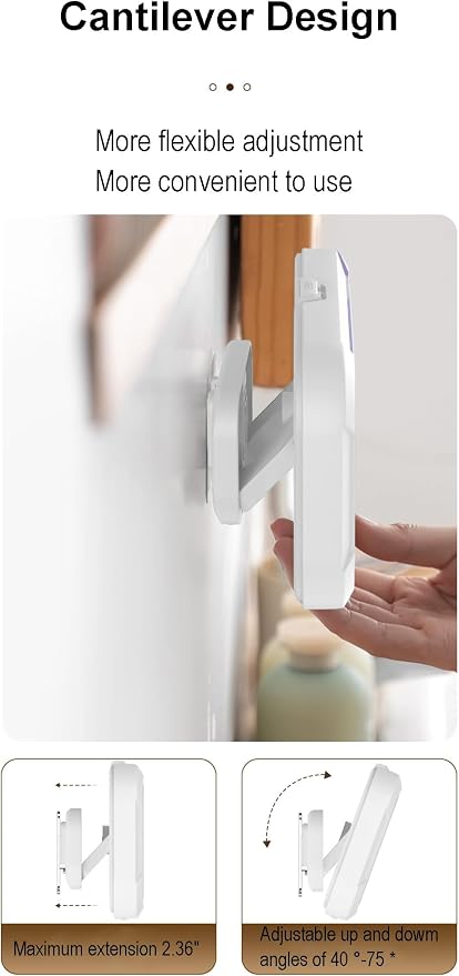 Shower Phone Holder Waterproof - 360° Bathroom Wall Phone Mount Stand Water Proof Anti Fog Case, Suitable for Phones Under 7 inches (Second Generation Whine)