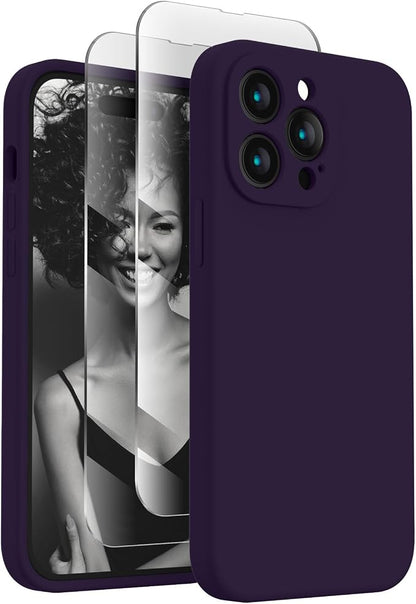 FireNova Designed for iPhone 14 Pro Max Case, Silicone Upgraded [Camera Protection] Case, Soft Anti-Scratch Microfiber Lining Inside, 6.7 inch, Wine Red
