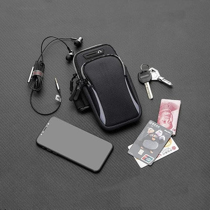 Sport Running Armband Cell Phone Holder Case Exercise Arm Band Bag Pouch for Samsung Galaxy S24 Ultra S23 S22 S21 S20 Plus A14 iPhone 12 13 14 15 Pro Max Moto G Stylus G Power G Play TCL 40 XL (Black)