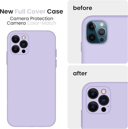 FireNova Designed for iPhone 13 Pro Max Case, Silicone [Camera Protection] Phone Case, Soft Anti-Scratch Microfiber Lining Inside, 6.7 inch, Clove Purple