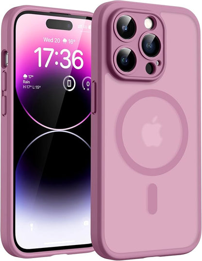 TOCOL for Phone 14 Pro Max Case, Compatible with Magsafe Charger, Full Camera Protection, Drop Protection, Translucent Matte Phone Case for iPhone 14 Pro Max 6.7 inch (Lilac Purple)