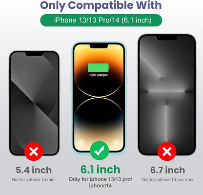 Battery Case for iPhone 13/13Pro/14,7500mah Ultra-Slim Protective Charging Case, Portable Rechargeable Expandable Battery Charger Cover Compatible with iPhone 13/13Pro/14 (6.1 Inch)-Green