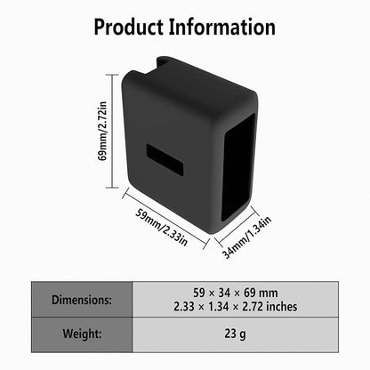Geiomoo Soft Silicone Case for Anker Nano 100W Charger, Flexible Scratch Resistant Cover (Black)