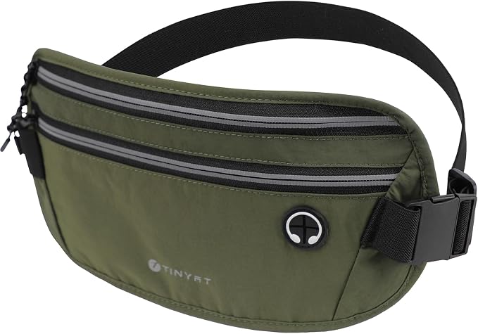 Slim Running Belt for Women Men Runners Fanny Packs With Phone Holder Hidden Pockets Exercise Waist Bag for Marathon Workout