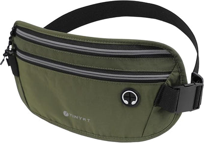 Slim Running Belt for Women Men Runners Fanny Packs With Phone Holder Hidden Pockets Exercise Waist Bag for Marathon Workout