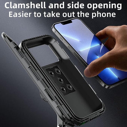 Detachable Motorcycle Waterproof Phone Holder Bike Phone Mount (with Hanging Rope) ，Base for iPhone Series and More 4.0" – 7.0" Cellphone (Rear View Mirror)