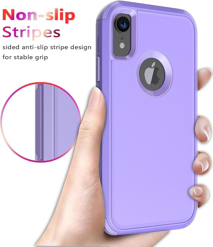 Diverbox for iPhone Xr Case [Shockproof] [Dropproof] [Dust-Proof],Heavy Duty Protection Phone Case Cover for Apple iPhone XR (Purple)