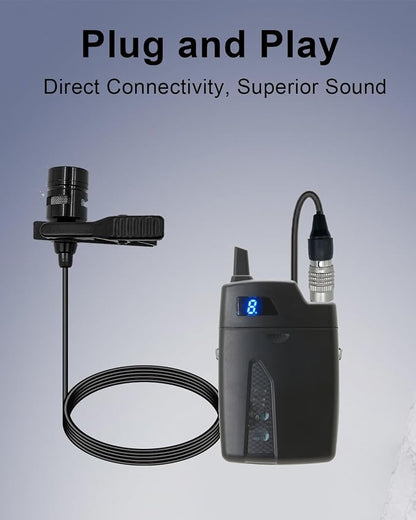 Lavalier Lapel Microphone Unidirectional Condenser Mic for Audio-Technica Wireless Bodypack Transmitter ATW-110G, ATW-T310, ATW-T701,ATW-T1000, ATW-T1001, ATW-T1000 (Hirose 4 Pin Plug)