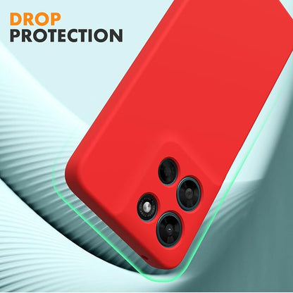 for Motorola Moto G Power (2026) Case, 2 Pack Tempered Glass Screen Protectors, Soft TPU Silicone Shockproof Gel Cover-Red
