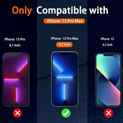 IMBZBK 3 Pack Screen Protector for iPhone 13 Pro Max with 3 Camera Lens Protector Tempered Glass Accessories Protector de Pantalla