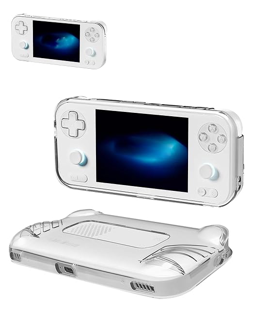 TPU Protective Case for AYANEO Pocket S mini Handheld Game Console, Full-Body Protective Cover with Precise Cutout, Shockproof Dustproof Protector Sleeve & Scratch-Resistant Sleeve (Clear)