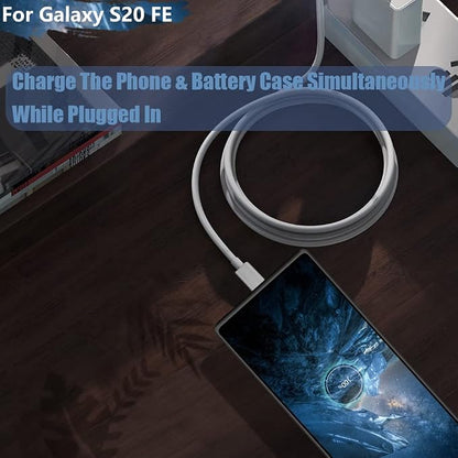 Battery Case for Samsung Galaxy S20 FE 5G, 5000mAh Rechargeable Extended Battery Charging Charger Case, Add 100% Extra Juice, Not Compatible with Galaxy S20 (6.5 inch) Black