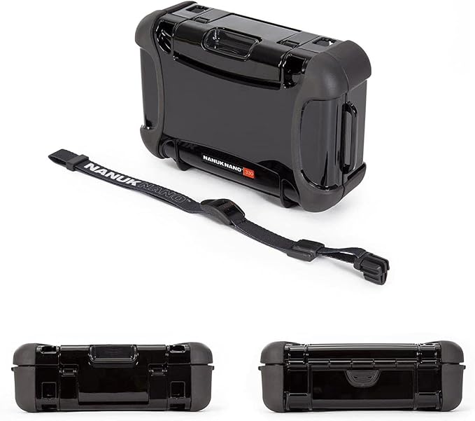 Nanuk 330-0001 Nano Series Waterproof Large Hard Case for Phones, Cameras and Electronics (Black)