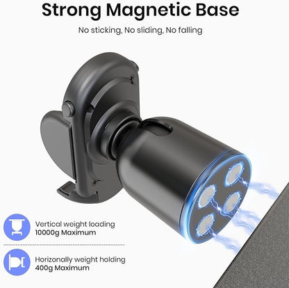 MiiKARE Gym Phone Holder - Magnetic, 360 Rotating, Home & Gym Essentials for All, Black