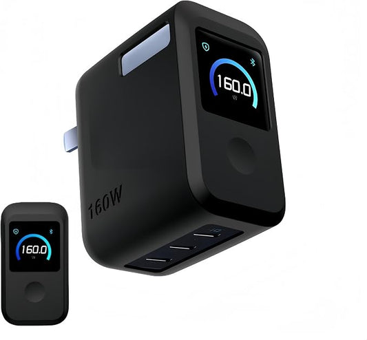Charger Case Compatible with Anker GaNPrime 160W, for Silicone Protection & Portable Cover (Black)