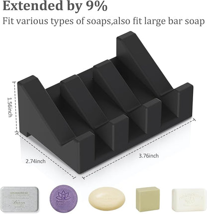 Silicone 3pcs Shower Soap Holder Bathtub Soap Dish Keeps Soap Bar Dry