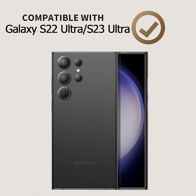Battery Case for Galaxy S22 Ultra/S23 Ultra, 12000mAh High Capacity Rechargeable Portable Protective Extended Charger Compatible With 6.8inch S22 Ultra/S23 Ultra - Wireless-Black
