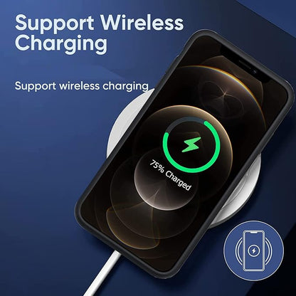 Battery Case for iPhone 12 Pro Max, 10800mAh High-Capacity Protective Rechargeable Extended Charger Cover Compatible with iPhone 12 Pro Max (6.7 inch) Wireless Charging Case Support Carplay - Black