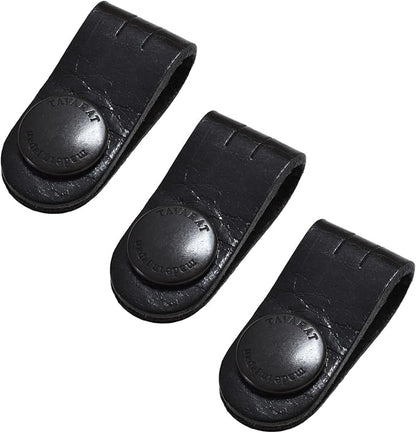TAVARAT Cord Organizer, Cable Organizer, Charger Organizer, made in Japan, Genuine Leather, Cable Straps, Cable management, Cable Holder (Black, set of 3)