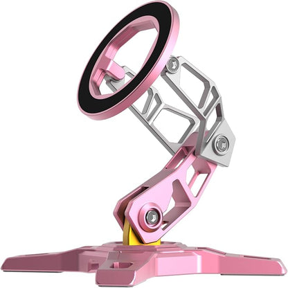 Magnetic Phone Stand for MagSafe, Height Adjustable iPhone Stand Compatible for iPhone 17 Air 16 Pro 15 Pro Max 14 Plus 13 12 and MagSafe Case (Pink)