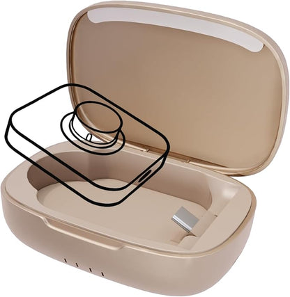 Doohoeek Updated Charging Case Compatible with Oura Ring 4 & 3 Charger, Wireless Power Station Fits Official Chargers & Fit All-Sized Rings Gen 4 & 3 1000mAh (Official Charger NOT Included), Rosegold
