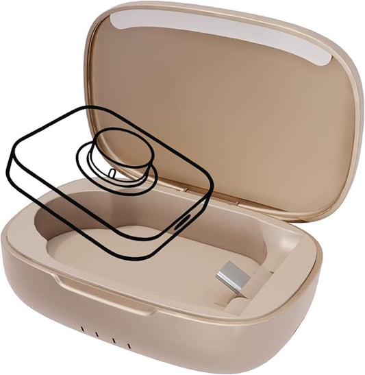 Doohoeek Updated Charging Case Compatible with Oura Ring 4 & 3 Charger, Wireless Power Station Fits Official Chargers & Fit All-Sized Rings Gen 4 & 3 1000mAh (Official Charger NOT Included), Rosegold