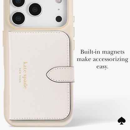 kate spade new york iPhone 17 Pro Case - Compatible with MagSafe - Designer Phone Case - Icon Perfect Beige