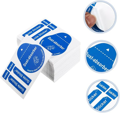Mikikit 1000Pcs LCD Screen Sticker: Dust Removal Stickers Screen Cleaning Sticker LCD Cleaning Decals for Cell Phone Tablet Monitors