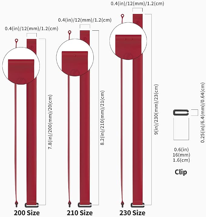 C-Shaped Clip Finger Phone Grip, Sinjimoru Silicone Cell Phone Strap for Phone Case with Clip as Phone Loop Holder for iPhone Case & Samsung Phone. Sinji Loop Clip Wine Red 230