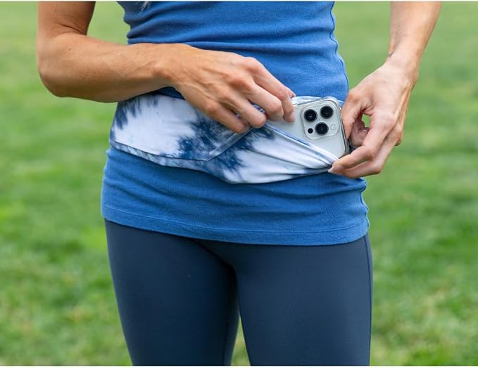 BANDI Pocketed Wraps – Running Waist Belt with Pockets for Phone, Money, Keys & Medical Devices | Secure, No-Bounce Travel & Fitness Belt, for Women and Men, USA Company