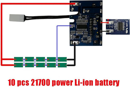 2X BL1830 10 x 21700 Battery Case PCB Charging Protection Circuit Board Shell Box BL1860 for 18V 3.0Ah House