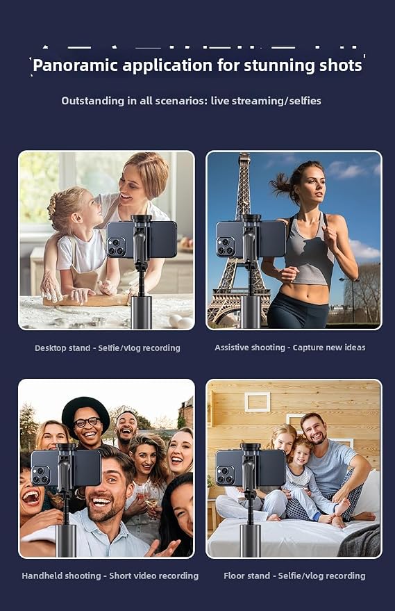 63“ Selfie Stick Tripod for iPhone/Android - Expandable Phone Tripod with Fill Light, 10M Bluetooth Remote Control, one Click Open Selfie Stick for Vlog/Travel/Live Streaming(Black)