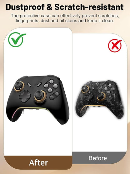 Silicone Protective Case for Flydigi Vader 5 Pro Wireless Controller, Full-Body Protective Cover with Precise Cutout, Shockproof Dustproof Protector Sleeve & Scratch-Resistant Sleeve (Black)